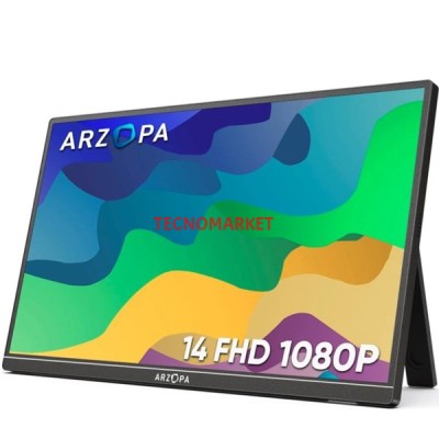 ARZOPA 14" IPS A1S 60Hz USB-C/mHDMI Multimedya Taşınabilir Monitör (1920 X 1080)