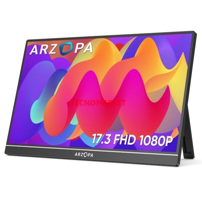 ARZOPA 17.3" IPS A1M 60Hz USB-C/mHDMI Multimedya Taşınabilir Monitör (1920 X 1080)