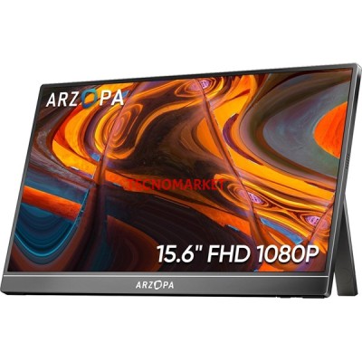 ARZOPA 15.6" IPS A1 T 60Hz USB-C/mHDMI Dokunmatik Taşınabilir Monitör (1920 X 1080)