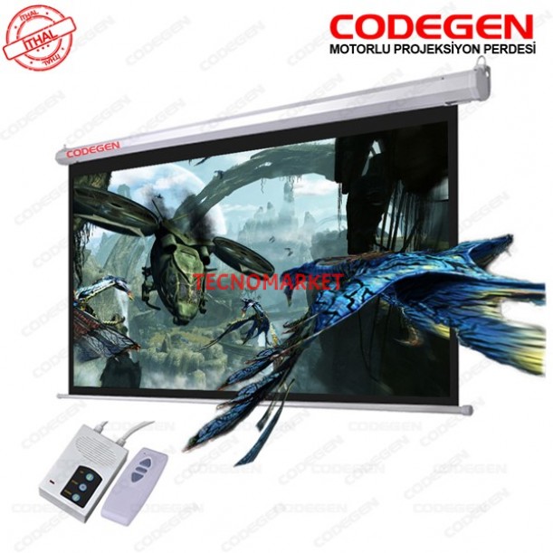 Codegen EX-60 600x450 cm Motorlu Elektrikli Uzaktan Kumandalı Projeksiyon Perdesi (Arkası Siyah Fonlu) Codegen EX-60 600x450 cm Motorlu Elektrikli Uzaktan Kumandalı Projeksiyon Perdesi (Arkası Siyah Fonlu)