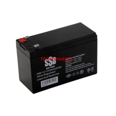 SSB 12v 9amper SB-12 Kuru Tip Akü TSE Belgeli