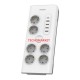 PHILIPS 6-lı SPN7060WA/62 900 Joules Akım Koruma Prizi Beyaz 4-USB/1-TYPEC