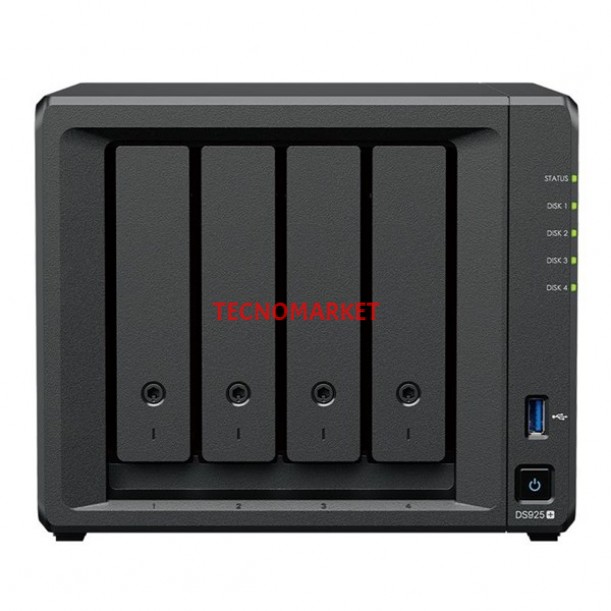 SYNOLOGY DS925-16G PLUS RYZEN V1500B-4GB RAM- 4-diskli Nas Server (Disksiz)