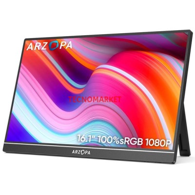 ARZOPA 16" IPS Z1C 60Hz mHDMI-TYPE-C Grafik Tasarım Taşınabilir Monitör (1920 X 1080)