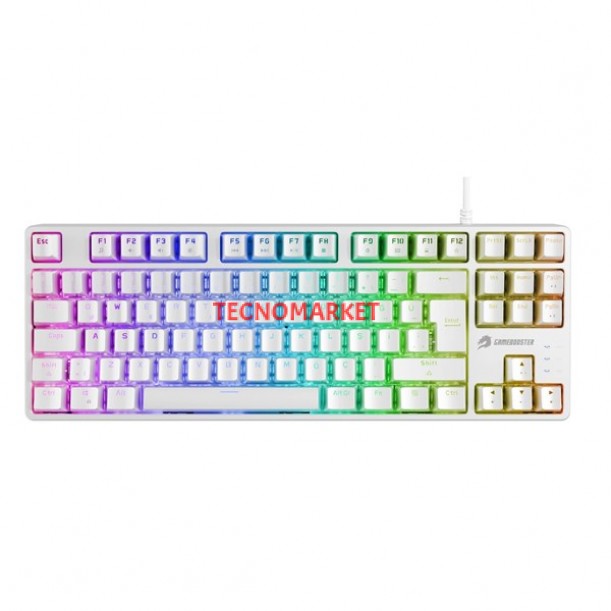 GAMEBOOSTER G23W Enigma TKL Rainbow Aydınlatmalı Red Switch Mekanik Beyaz Oyun Klavyesi GAMEBOOSTER G23W Enigma TKL Rainbow Aydınlatmalı Red Switch Mekanik Beyaz Oyun Klavyesi