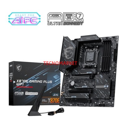 MSI X870E GAMING PLUS WIFI-7 DDR5 8200MHZ(OC) HDMI DP PCIe 16X v5.0 AM5 ATX