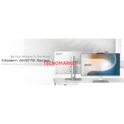 MSI MODERN AM272P 12M-1201TR İNTEL İ5 1235U 16GB DDR4 500 GB SSD BEYAZ W11 HOME BEYAZ 27"