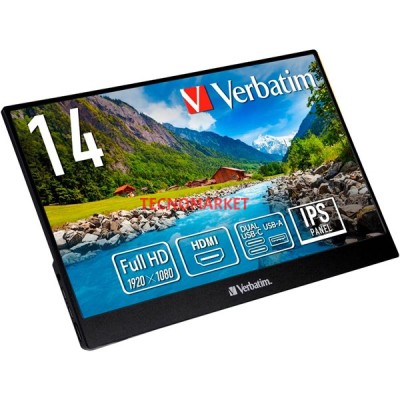 VERBATIM 14" IPS PM14 49590 6MS HDMI-TYPEC TAŞINABİLİR MONİTÖR 1920X1080