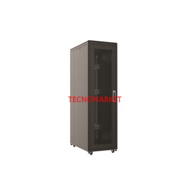 AGER 36U   2li Fan 800x1000mm Dikili Tip Siyah Kabinet Vega AG-VB36U8010S1 Cam Kapak