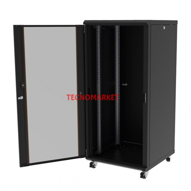 AGER 20U + 2li Fan 600x600mm Dikili Tip Siyah Kabinet Agena AG-AN20U6060S1 Cam Kapak