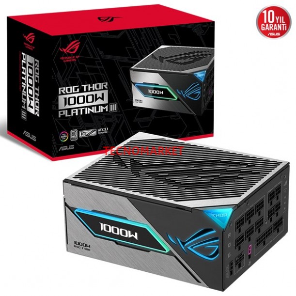 ASUS 1000W 80+ PLATINUM ROG THOR-1000P3-GAMING TAM MODÜLER POWER SUPPLY ASUS 1000W 80+ PLATINUM ROG THOR-1000P3-GAMING TAM MODÜLER POWER SUPPLY