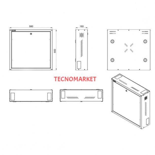 AGER 550x580x160mm Beyaz DVR Kabin AG-DVR555816B1