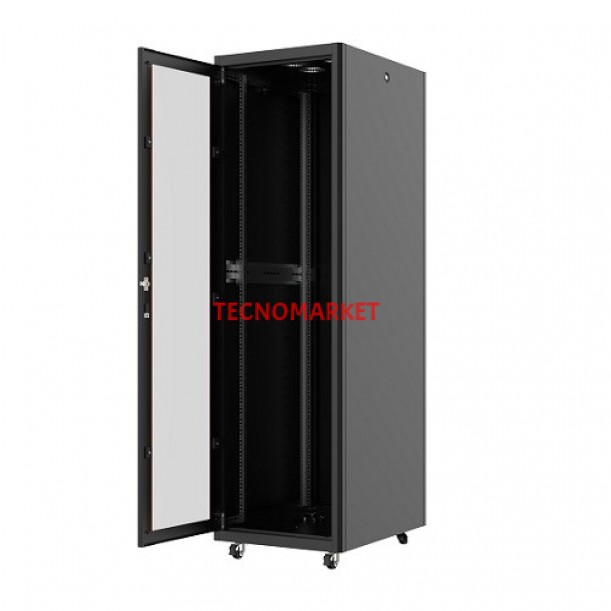 AGER 42U 600x800mm Dikili Tip Siyah Kabinet Vega AG-VB42U6080S1 Cam Kapak