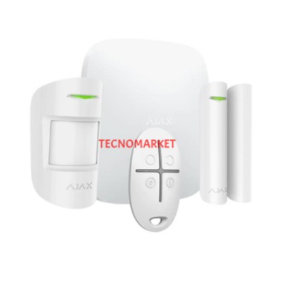AJAX Starter Hub Kit Kablosuz Alarm Seti Keypad Yok Beyaz