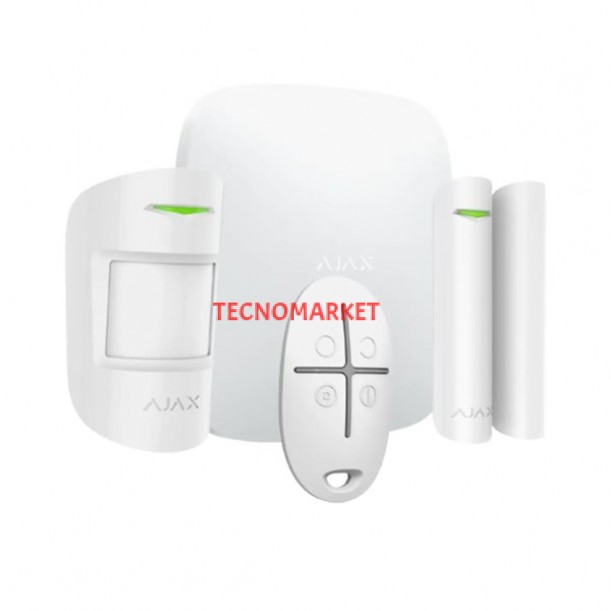 AJAX Starter Hub Kit Kablosuz Alarm Seti Keypad Yok Beyaz