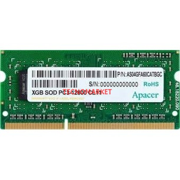 APACER 4GB DDR3 1600MHZ CL11 NOTEBOOK RAM VALUE DS.04G2K.KAM 1.5volt APACER 4GB DDR3 1600MHZ CL11 NOTEBOOK RAM VALUE DS.04G2K.KAM 1.5volt