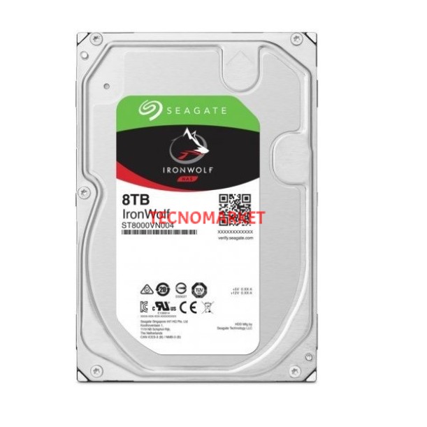 SEAGATE 3.5" 8TB IRONWOLF ST8000VN004 7200 RPM 256MB SATA-3 NAS Diski SEAGATE 3.5" 8TB IRONWOLF ST8000VN004 7200 RPM 256MB SATA-3 NAS Diski