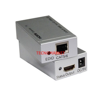 S-LINK 1port SL-HDEX60 1port HDMI (giriş) 1port Ethernet (Cat6) HDMI Repeater 60metre mesafeye kadar