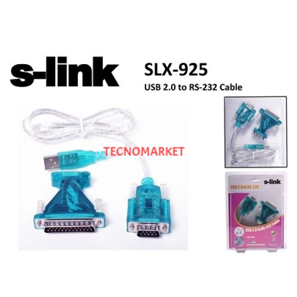 S-LINK SLX-925 1metre USB-SERI (RS232) Çevirici Kablo S-LINK SLX-925 1metre USB-SERI (RS232) Çevirici Kablo