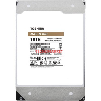 TOSHIBA 3.5" 18TB N300 HDWG51JUZSVA 7200 RPM 512MB SATA-3 NAS Diski
