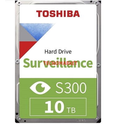 TOSHIBA 3.5" 10TB S300 HDWT31AUZSVA 7200 RPM 256MB SATA-3 Güvenlik Diski