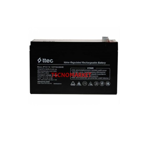 TTEC 12v 7amper Base Kuru Tip Akü TTEC 12v 7amper Base Kuru Tip Akü