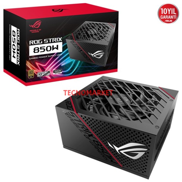 ASUS 850W 80+ GOLD ROG STRIX 850G 13.5cm Fanlı Tam Modüler Power Supply Japon Kapasitör ASUS 850W 80+ GOLD ROG STRIX 850G 13.5cm Fanlı Tam Modüler Power Supply Japon Kapasitör
