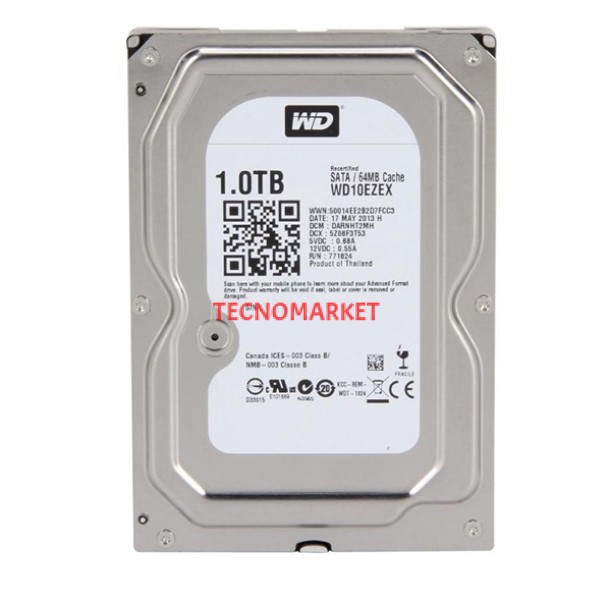 WD 3.5" 1TB Blue WD10EZEX 7200 RPM 64MB SATA-3 PC Diski WD 3.5" 1TB Blue WD10EZEX 7200 RPM 64MB SATA-3 PC Diski