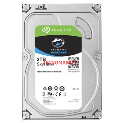 SEAGATE 3TB 3.5" SKYHAWK ST3000VX015 256MB 7200RPM GÜVENLİK DİSKİ (DİSTRÜBÜTÖR GARANTİLİ)
