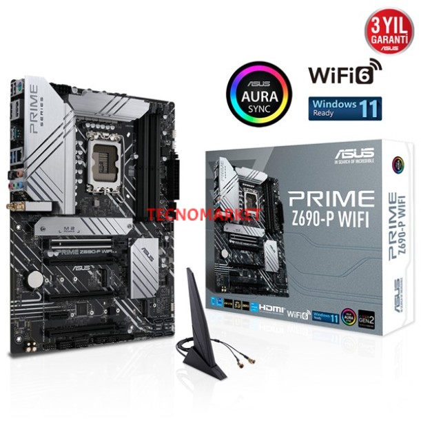 ASUS PRIME Z690-P WIFI DDR5 M2 PCIe NVME HDMI DP PCIe 16X v5.0 1700p ATX ASUS PRIME Z690-P WIFI DDR5 M2 PCIe NVME HDMI DP PCIe 16X v5.0 1700p ATX
