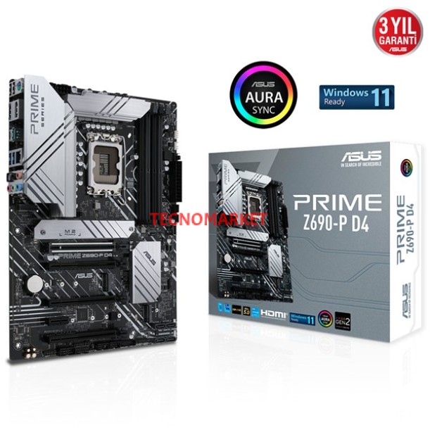 ASUS PRIME Z690-P D4 DDR4 M2 PCIe NVME HDMI DP PCIe 16X v5.0 1700p ATX ASUS PRIME Z690-P D4 DDR4 M2 PCIe NVME HDMI DP PCIe 16X v5.0 1700p ATX