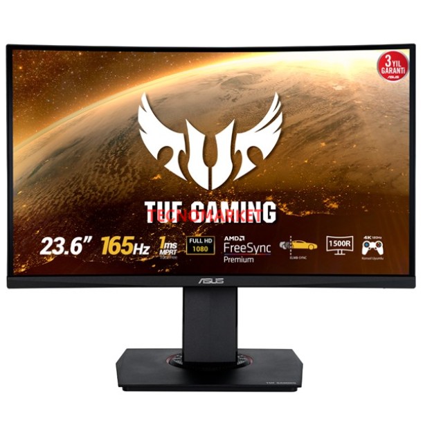 ASUS 23.6" VA TUF GAMING VG24VQR 1MS 165Hz HDMI-DP Pivot Kavisli Gaming Monitör (1920 X 1080) ASUS 23.6" VA TUF GAMING VG24VQR 1MS 165Hz HDMI-DP Pivot Kavisli Gaming Monitör (1920 X 1080)