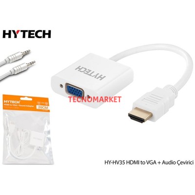 Hytech HY-HV35 HDMI to VGA + Audio Çevirici