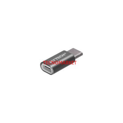 Hytech HY-XO30 Gümüş MicroUSB 5pin F to Type C M Metal Gövdeli Çevirici