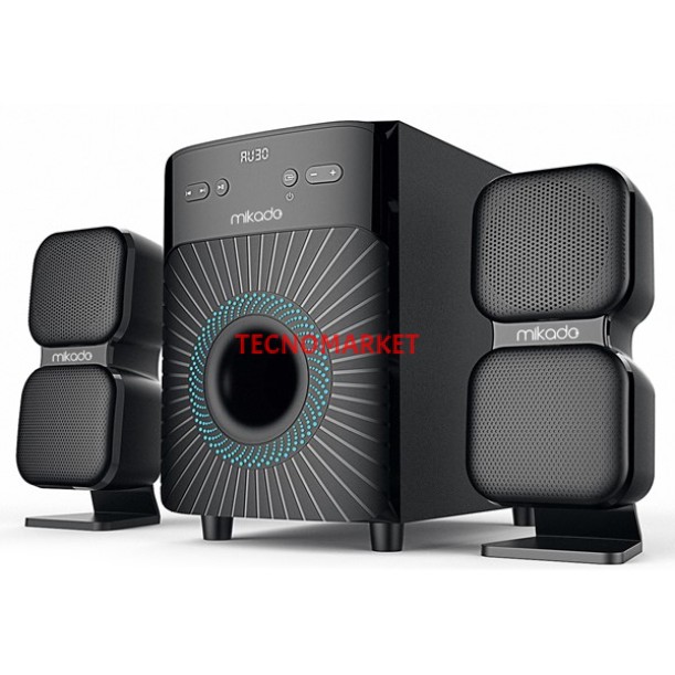 Mikado MD-360BT 2+1 38W BT/AUX/USB/FM/LED Ekran Multimedia Speaker Mikado MD-360BT 2+1 38W BT/AUX/USB/FM/LED Ekran Multimedia Speaker