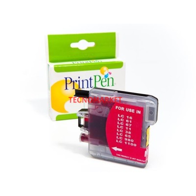 Prıntpen Brother Lc-38,61,65,67,980,1100  Magenta Yüksek Kapasite (13,0Ml.)