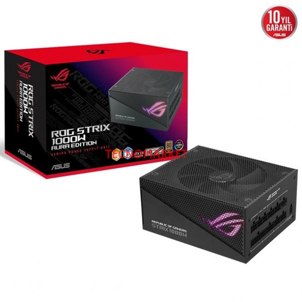 ASUS 1000W 80+ GOLD ROG STRIX 1000G AURA PCIe5.0 Tam Modüler Power Supply ASUS 1000W 80+ GOLD ROG STRIX 1000G AURA PCIe5.0 Tam Modüler Power Supply