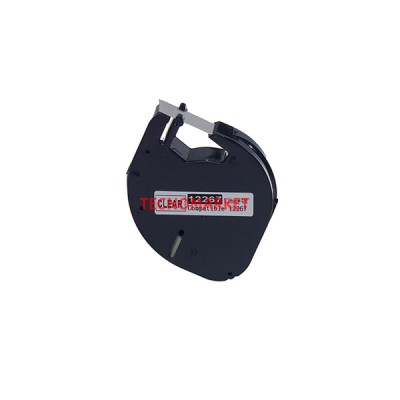 Prıntpen Dymo Letratag 12267 Plastyk ?Effaf Etykete Syyah (12268/S0721530) (12Mm X 4M)