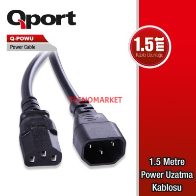 Qport Q-Powu 1.5Mt Power Uzatma Kablo