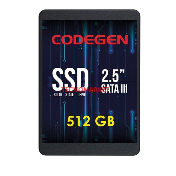 CODEGEN 512GB CDG-512GB-SSD25 560- 500MB/s SSD SATA-3 Disk CODEGEN 512GB CDG-512GB-SSD25 560- 500MB/s SSD SATA-3 Disk