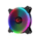 Rampage 4C-120 12cm Double Ring 5 Renk Ledli Gökkuşağı Rainbow Kasa Fanı