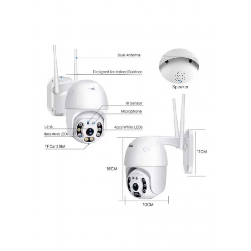 APRONX 3MP PTZ Speed Dome 2.8mm Wıfı Kablosuz 4G IP Kamera APX-WP70