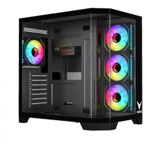 VENTO 850w 80+ BRONZE VG4204FA Panoramik Gaming Mid-Tower PC Kasası Siyah