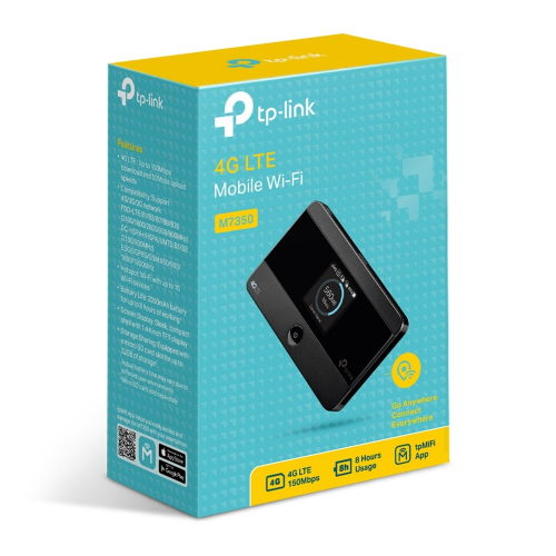 TP-LINK MiFi M7350 150mbps 2.4ghz/5ghz 3g/4g Sim Kart Router dahili anten 2000mAh Bataryalı