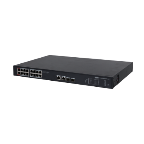 DAHUA 16port PoE 240w 2-SFP 2-Uplink Gigabit Yöneilemez Switch PFS3220-16GT-240-V2