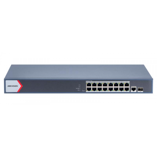 HIKVISION 16port PoE 230w 1-SFP 1-Uplink Gigabit Yönetilebilir Switch DS-3E1518P-EI/M