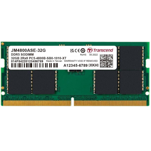 TRANSCEND 32GB DDR5 4800MHZ CL40 NOTEBOOK RAM VALUE JM4800ASE-32G
