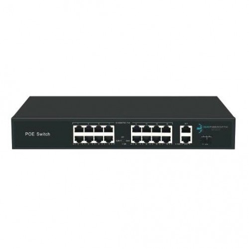 ODS 16port +2 UPLINK 200w FULL PoE 08ODS-16P2U1S-200 10/100 1-Sfp Yönetilemez Switch