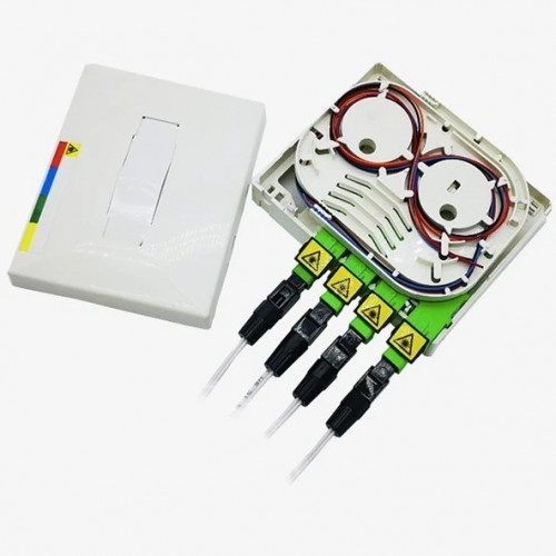 ODS 1 PORT SURFACE Fiber Optik Duvar Tipi Keystone Jak Kutusu Beyaz 13SFP1PWT