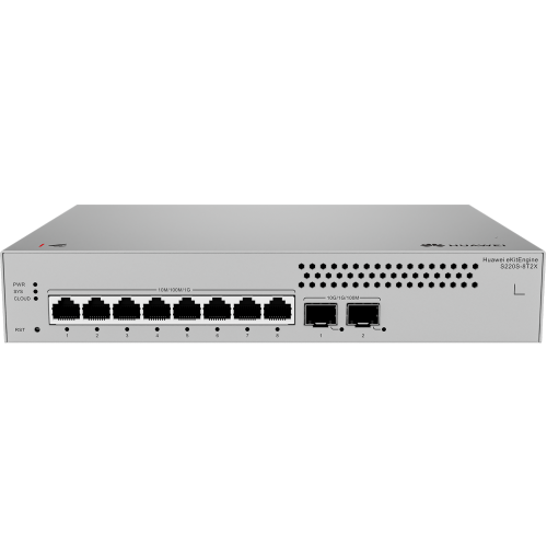HUAWEI 8port eKIT S220S-8T2X GIGABIT 2xSFP+ Yönetilebilir Switch RackMount Layer2